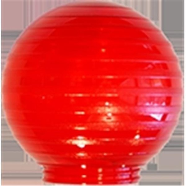 Perfecttwinkle Sphere 6 in. Etched Red Acrylic Festival Replacement Globe; Pack Of 6 PE915288